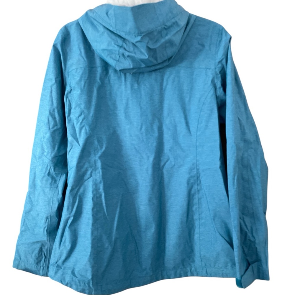PARADOX Womens Waterproof & Breathable Hooded Rain Wind Jacket teal blue size M - Picture 3 of 14